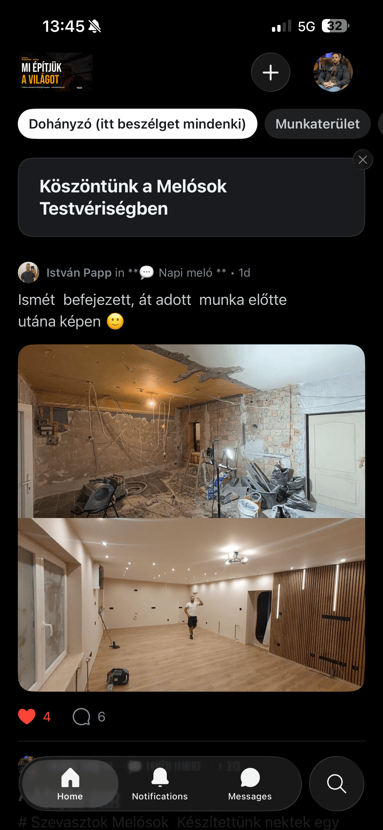 Tagok megosztják munkáikat — előtte/utána képekkel